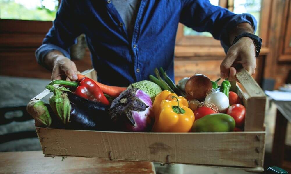 productos de la huerta en restaurante orgaz (