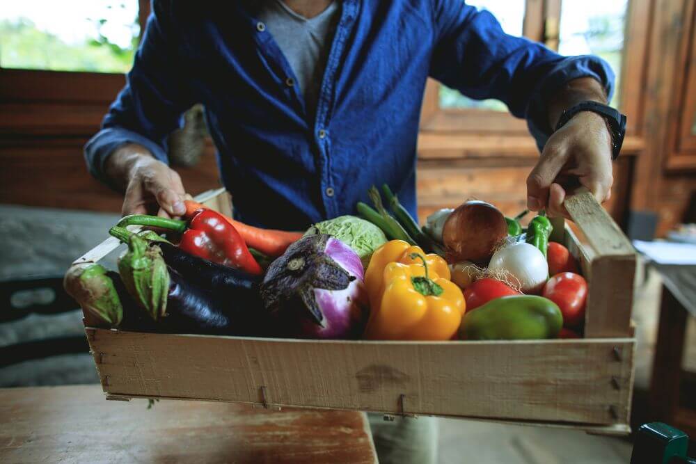 productos de la huerta en restaurante orgaz (